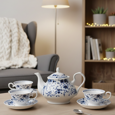 Théière anglaise porcelaine blanche