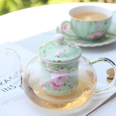 Théière anglaise en verre