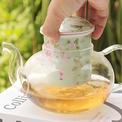 Théière anglaise en verre