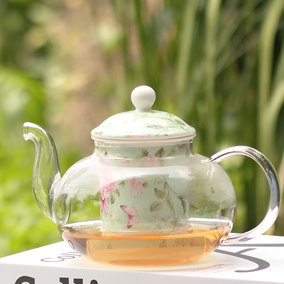 Théière anglaise en verre