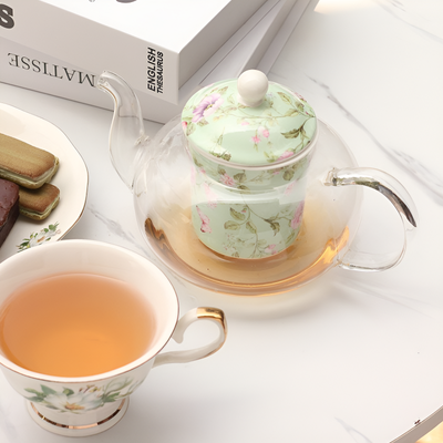 Théière anglaise en verre