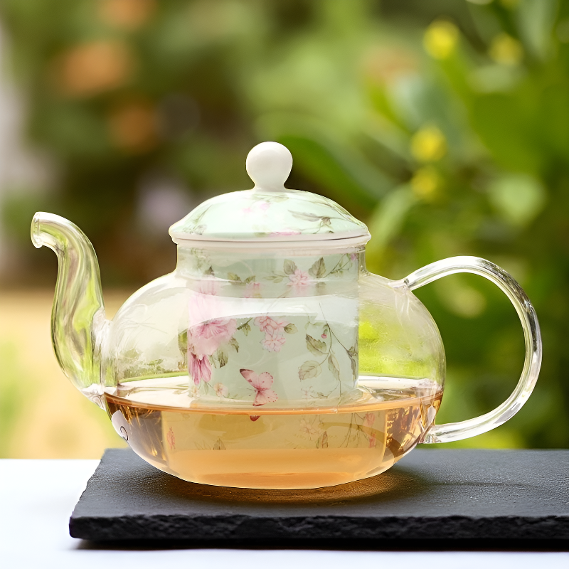 Théière anglaise en verre