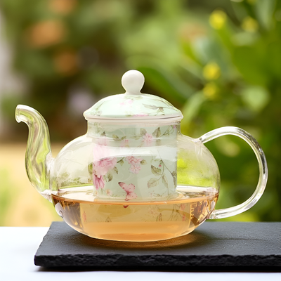 Théière anglaise en verre