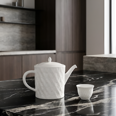 Théière blanche 1 litre