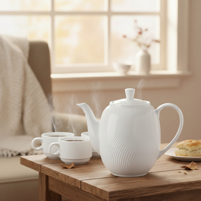 Théière blanche 900 ml