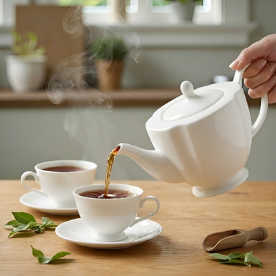 Théière blanche design