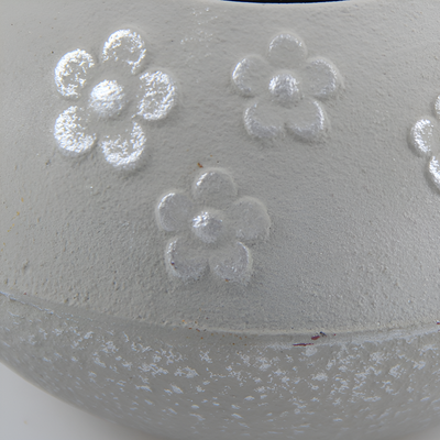 Théière blanche en fonte