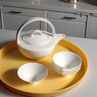 Théière blanche porcelaine fine