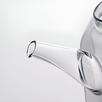 Théière borosilicate transparente