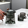 Théière carrée en verre