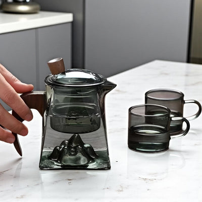 Théière carrée en verre