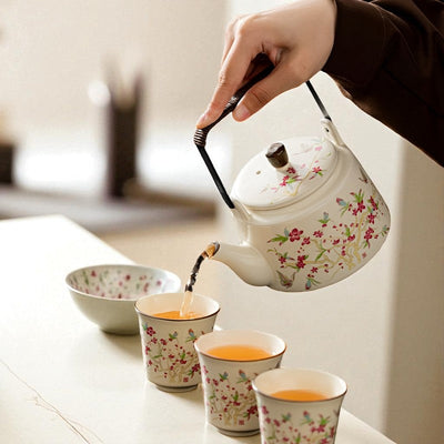 Théière céramique motif