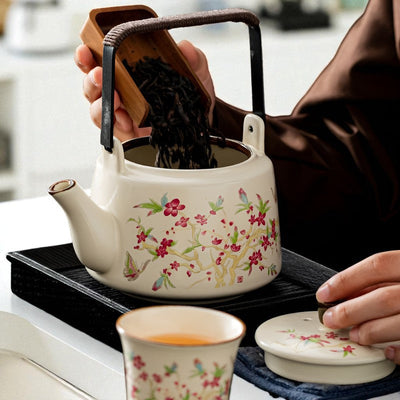 Théière céramique motif