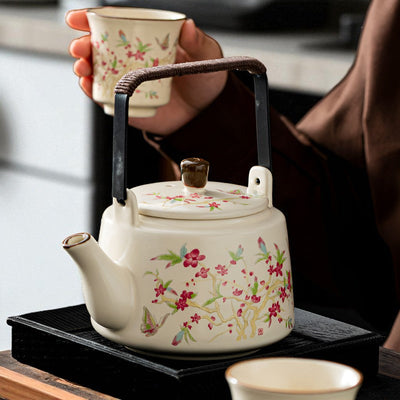 Théière céramique motif