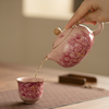 Théière céramique rose