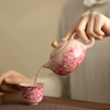 Théière céramique rose