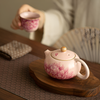 Théière céramique rose