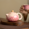Théière céramique rose