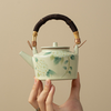 Théière céramique de style bambou