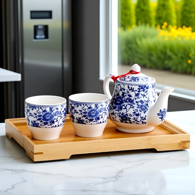 Théière chinoise bleu et blanc