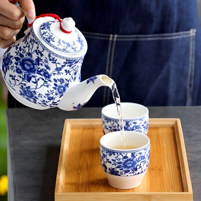 Théière chinoise bleu et blanc