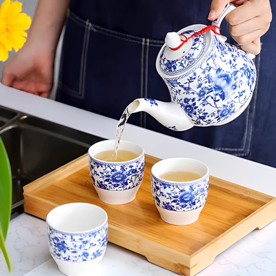 Théière chinoise bleu et blanc