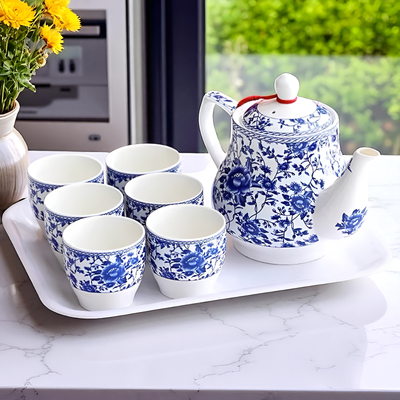 Théière chinoise bleu et blanc