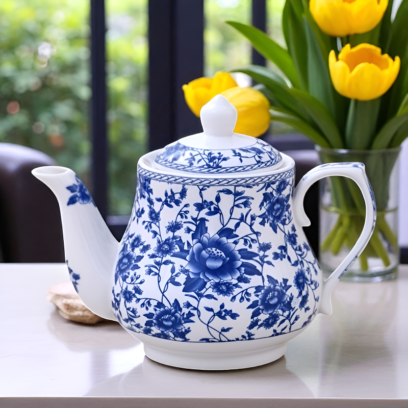 Théière chinoise bleu et blanc