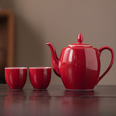 Théière chinoise rouge