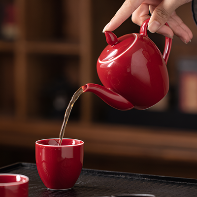 Théière chinoise rouge