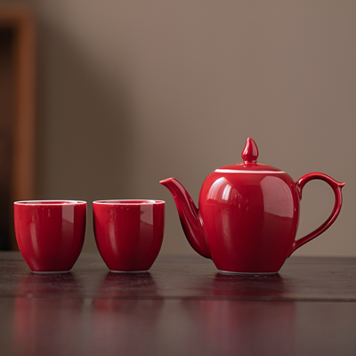 Théière chinoise rouge
