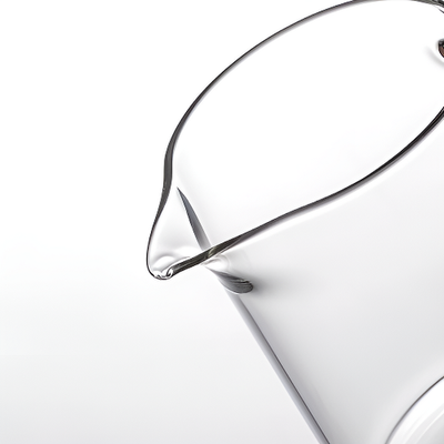 Théière avec filtre en verre transparente