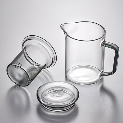 Théière avec filtre en verre transparente