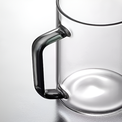 Théière avec filtre en verre transparente