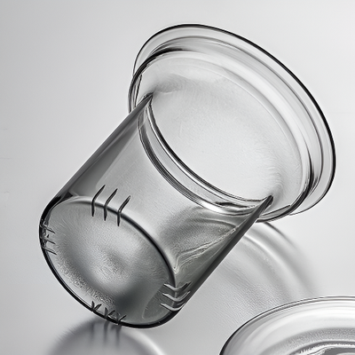 Théière avec filtre en verre transparente