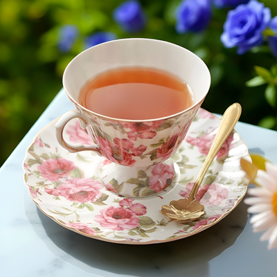 Théière fleurie vintage