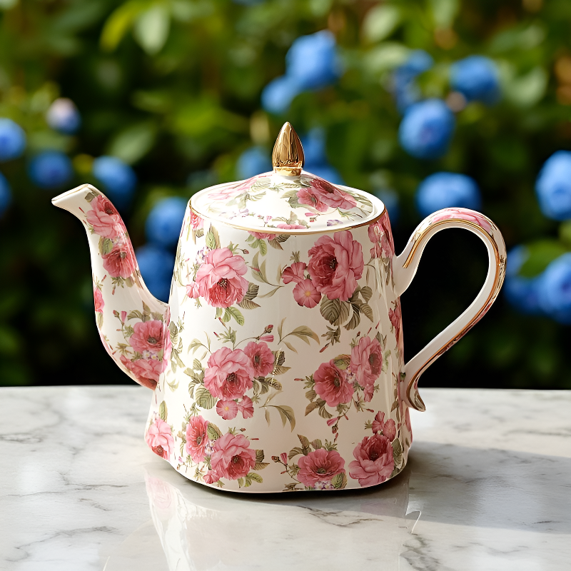 Théière fleurie vintage