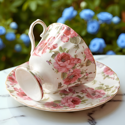 Théière fleurie vintage