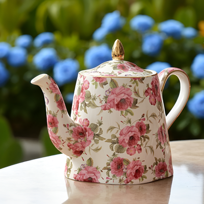 Théière fleurie vintage