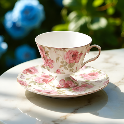 Théière fleurie vintage