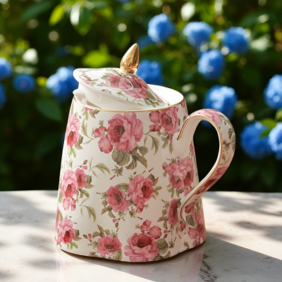 Théière fleurie vintage