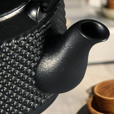 Théière en fonte avec filtre pour le thé