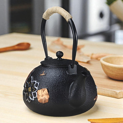 Théière en fonte lotus