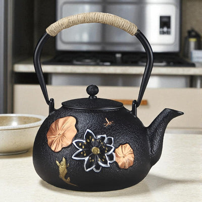 Théière en fonte lotus