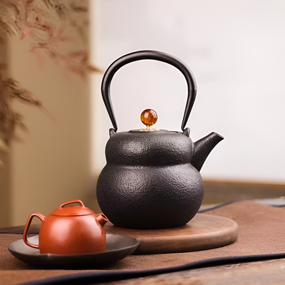 Théière en fonte vintage