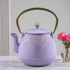 Théière en fonte violet