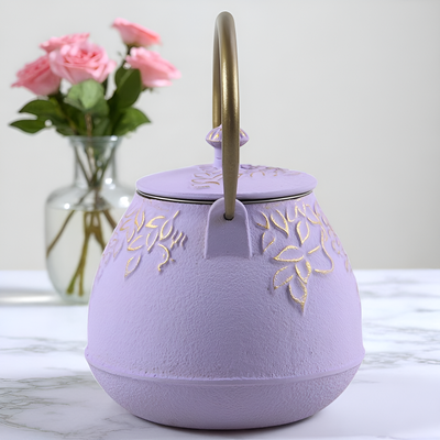 Théière en fonte violet