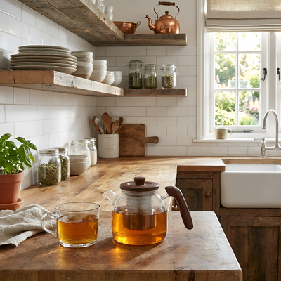 Théière individuelle transparente