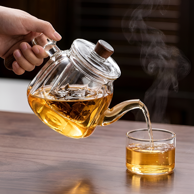 Théière individuelle transparente