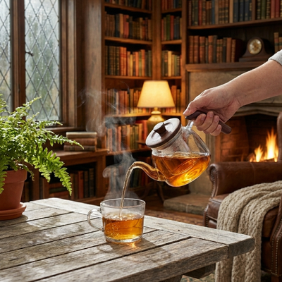 Théière individuelle transparente